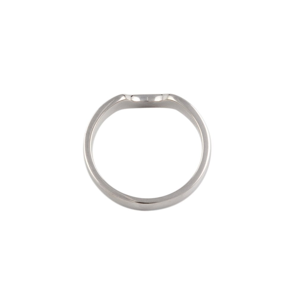 White Gold Plain Shaped Band