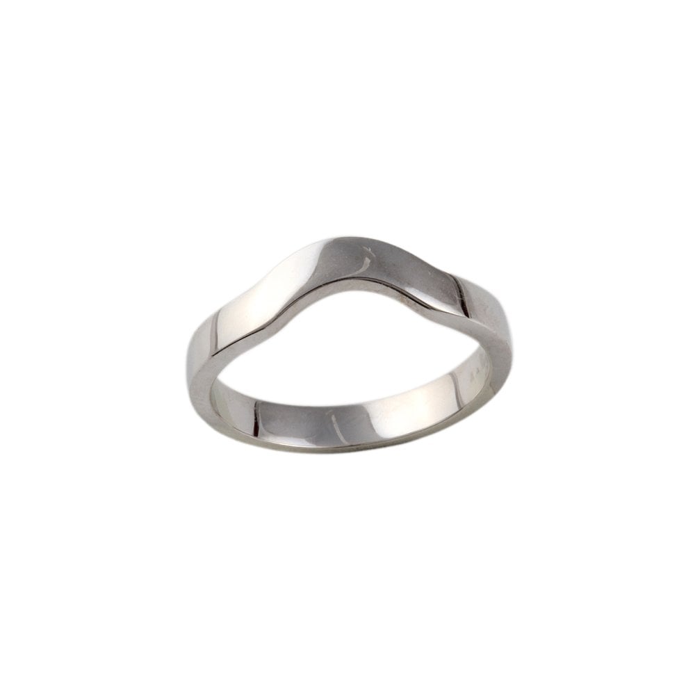 White Gold Plain Shaped Band