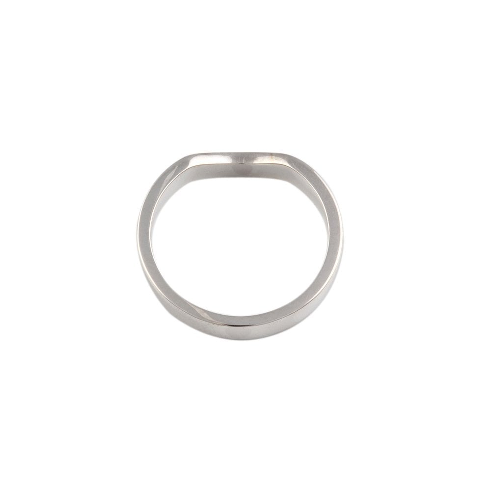 White Gold Plain Shaped Band
