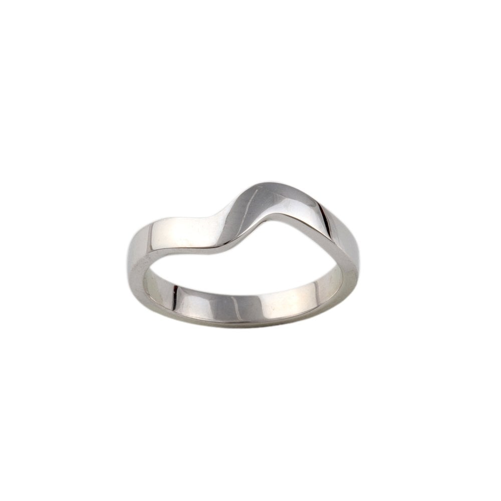 White Gold Plain Shaped Band