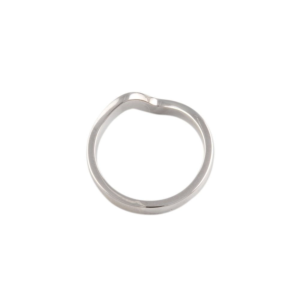 White Gold Plain Shaped Band