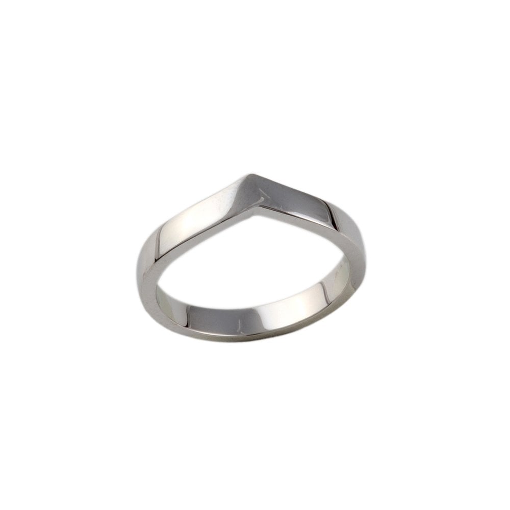 White Gold Plain Shaped Band