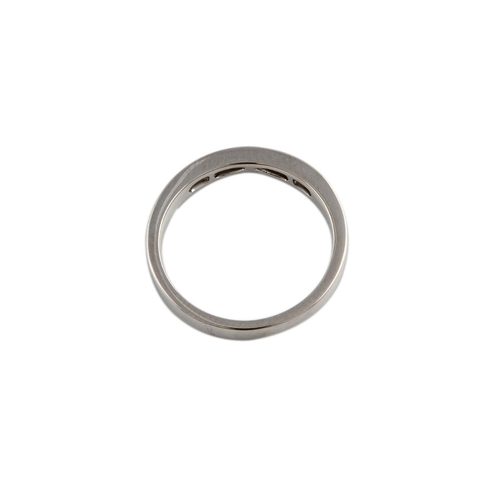 White Gold 0.08ct Round Diamond Studded Half Eternity Band