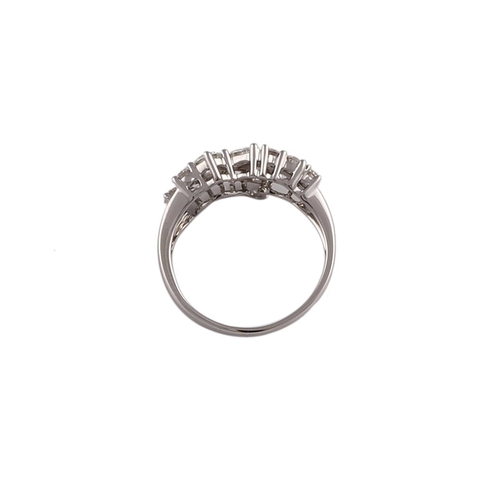 White Gold 1.20ct Round and Marquise Shaped Diamond Set Ring