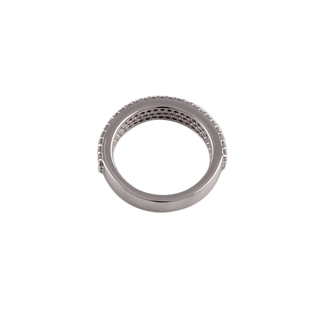 White Gold 0.55ct Round Diamond Half Eternity Ring