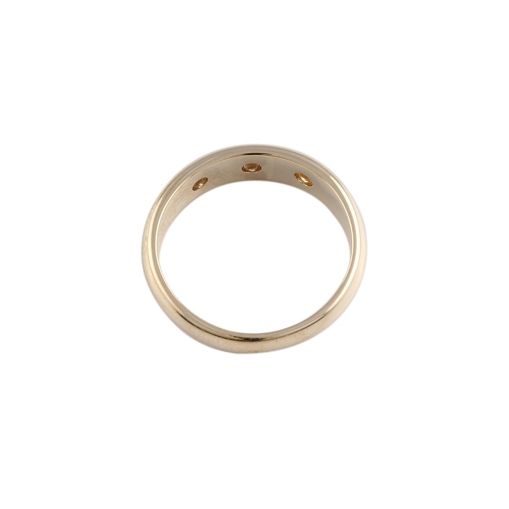 Yellow Gold 0.18ct Round Diamond Three Stone Ring