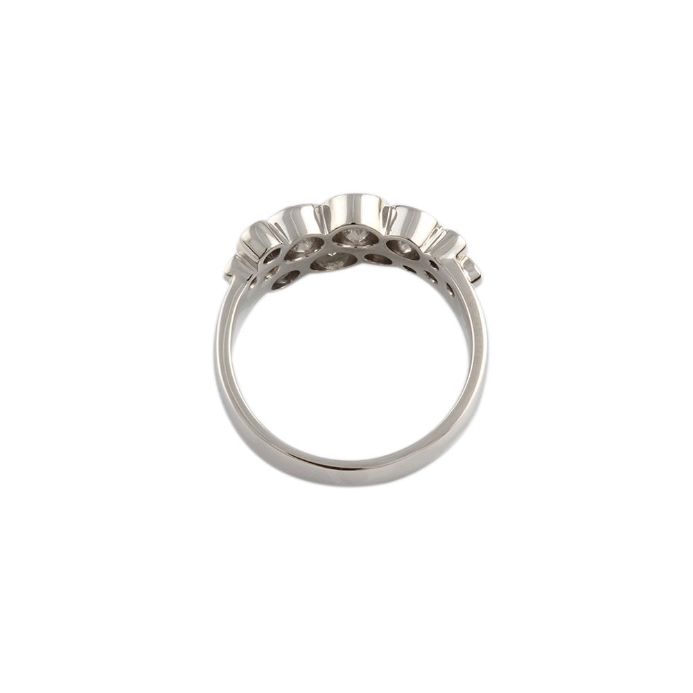 White Gold Round Diamond Set Bubble Ring  1.20ct