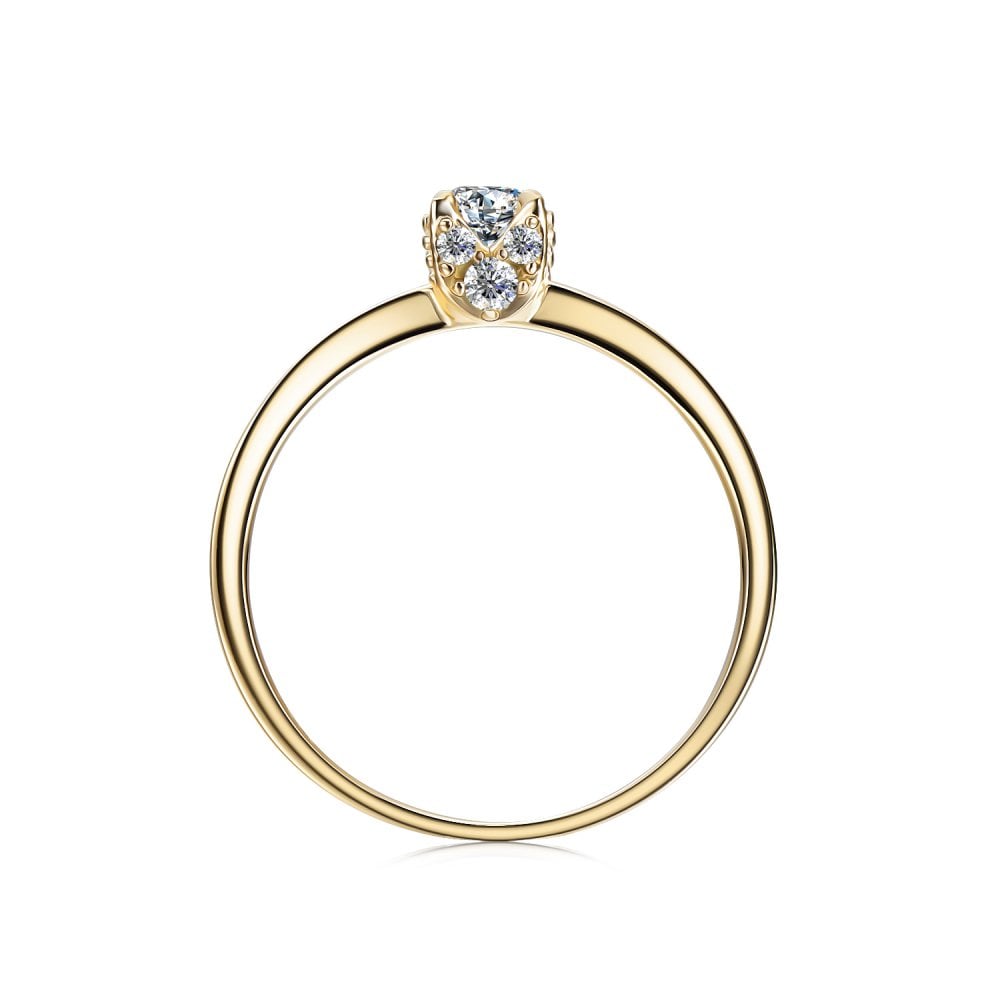 SPARKLD 9ct Yellow Gold 0.25ct Diamond Engagement Ring
