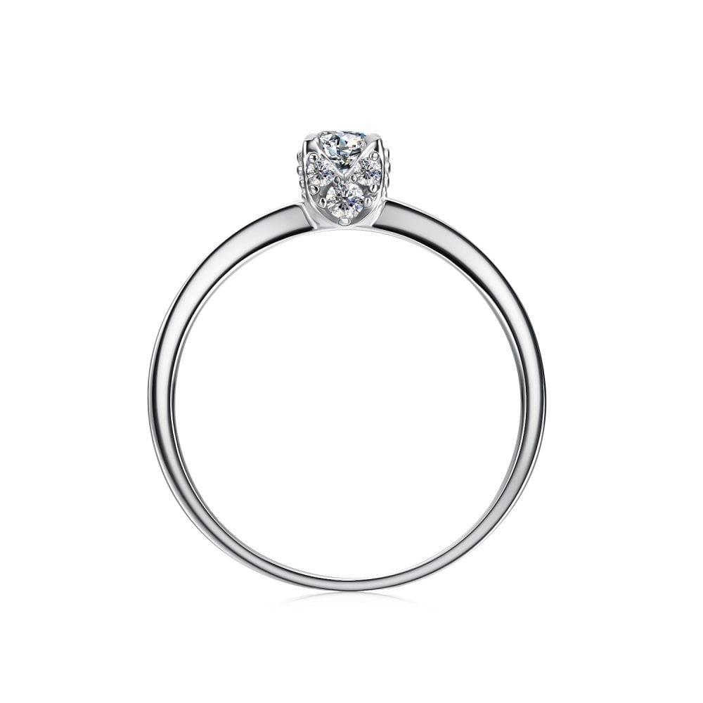 SPARKLD 9ct White Gold 0.25ct Diamond Engagement Ring