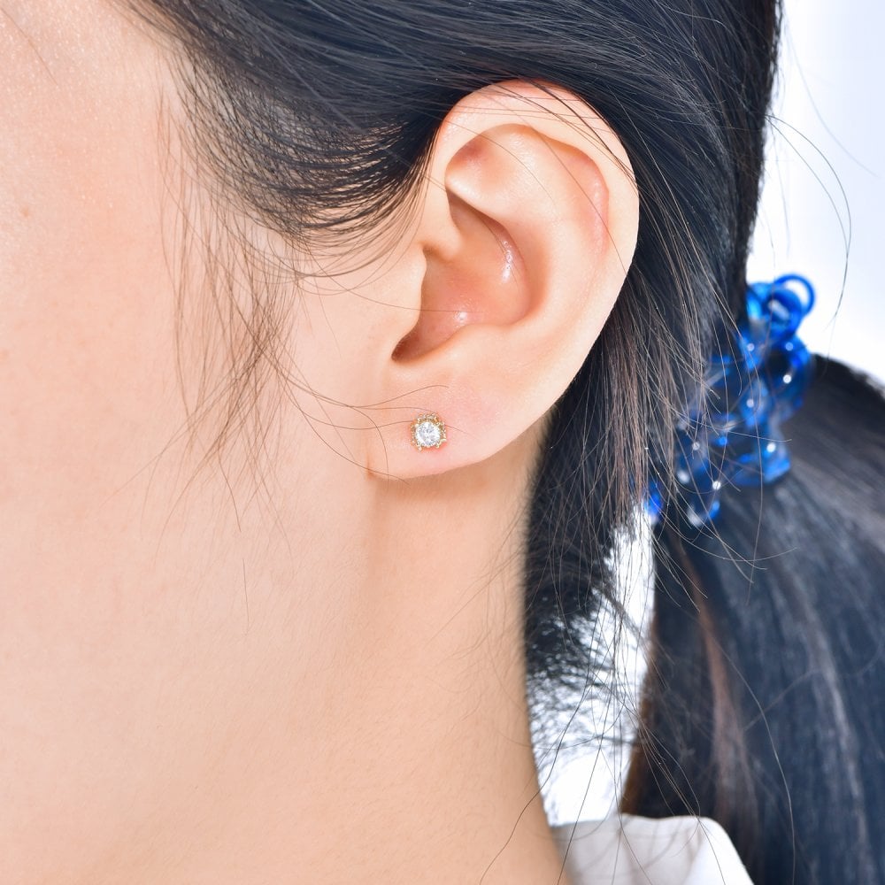 SPARKLD 9ct Yellow Gold 0.50ct Diamond Stud Earrings