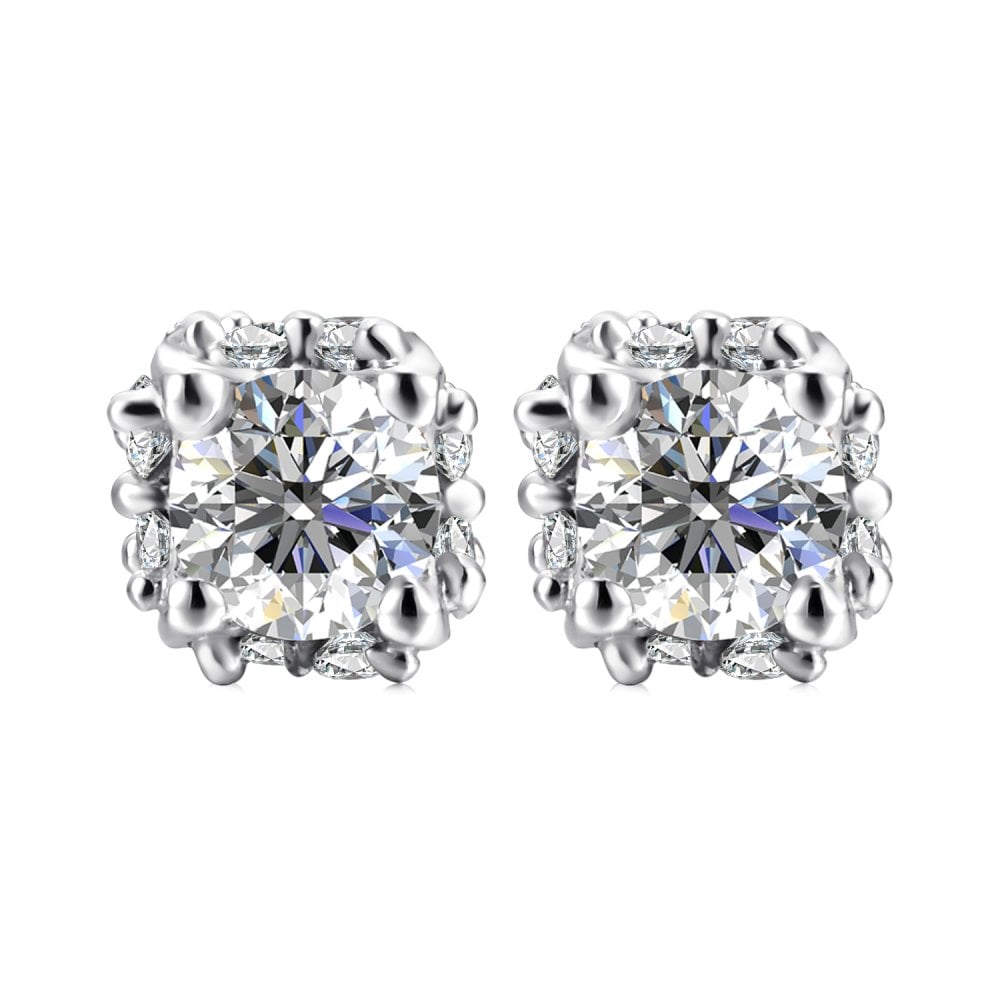 SPARKLD 9ct White Gold 0.50ct Diamond Stud Earrings