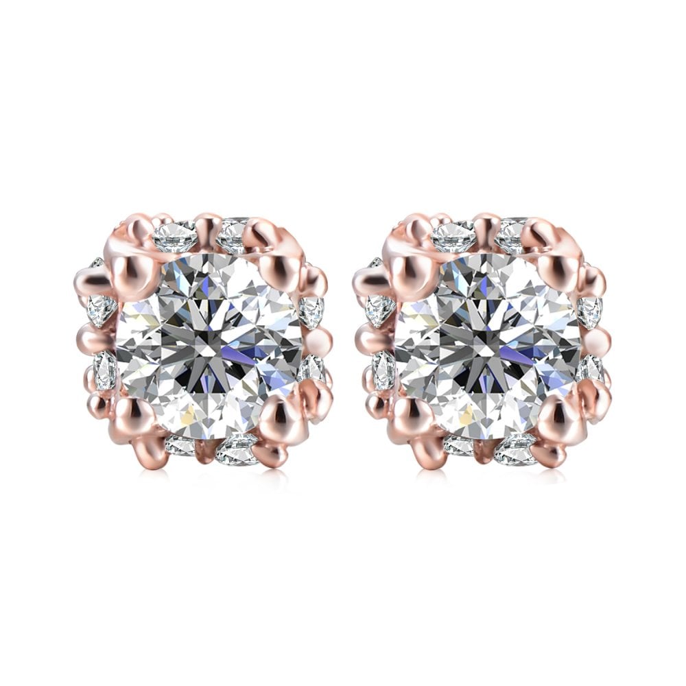 SPARKLD 9ct Rose Gold 0.25ct Diamond Stud Earrings
