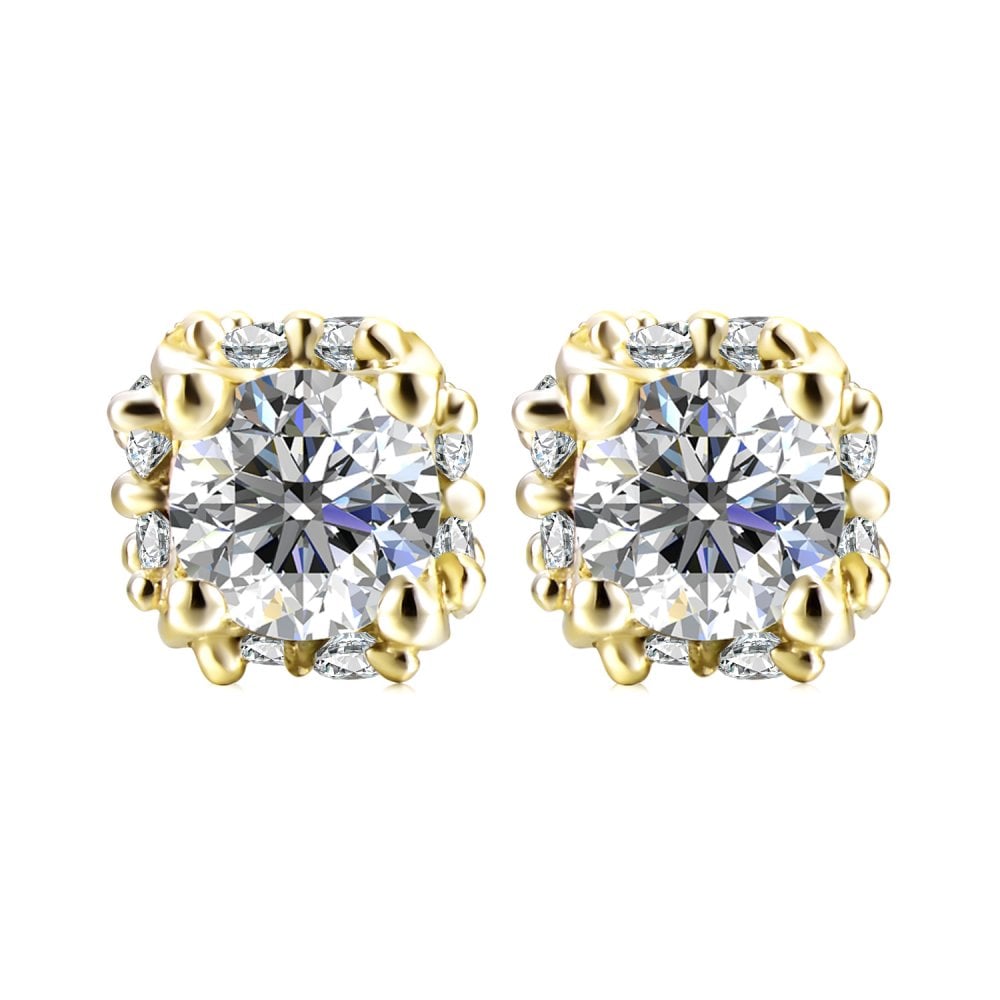 SPARKLD 9ct Yellow Gold 0.25ct Diamond Stud Earrings