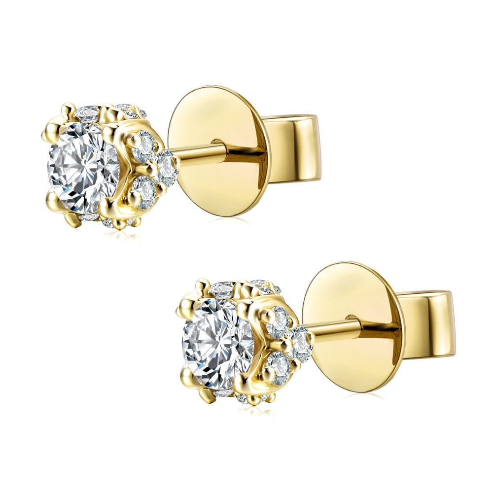 SPARKLD 9ct Yellow Gold 0.25ct Diamond Stud Earrings