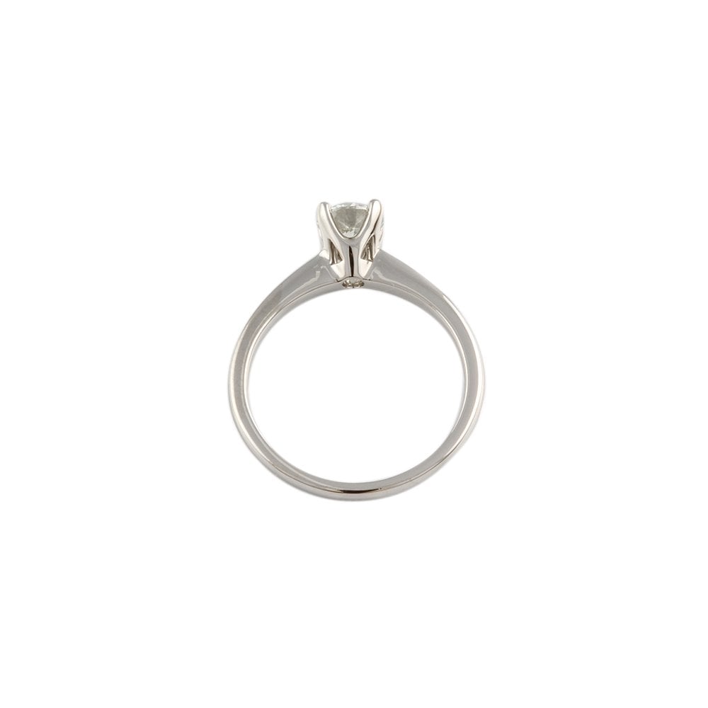 White Gold 0.50ct Round Diamond Solitaire Ring