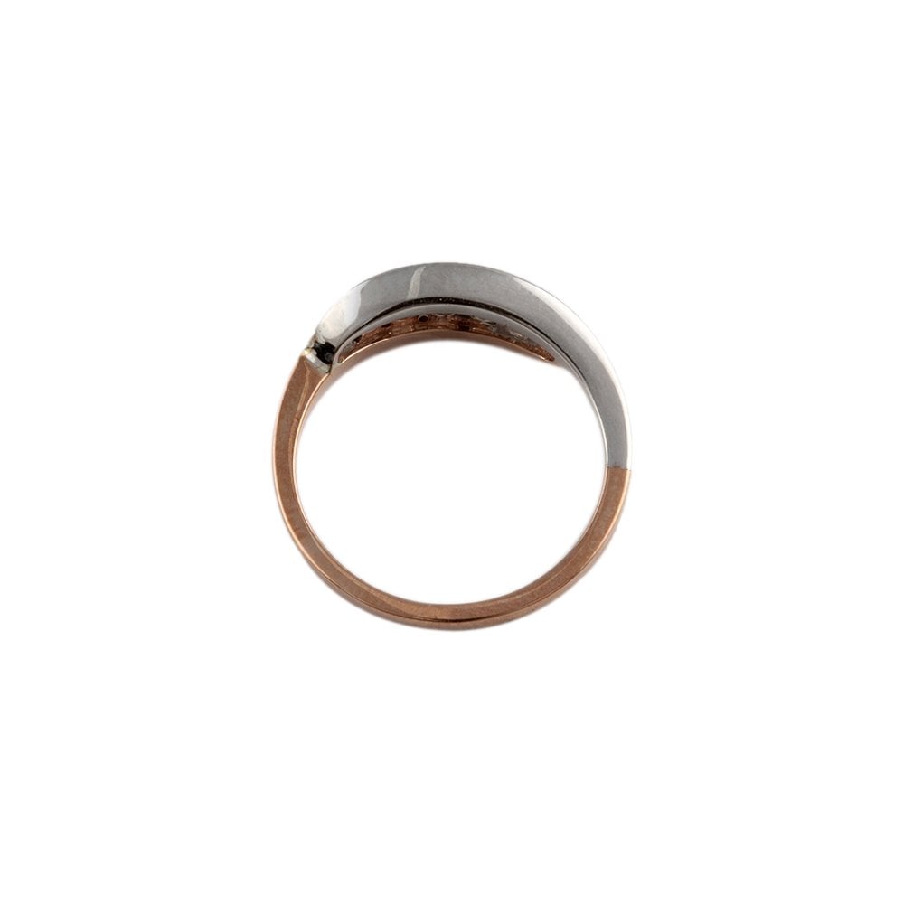 Rose and White Gold 0.25ct Round Diamond Seven Stone Ring Ring