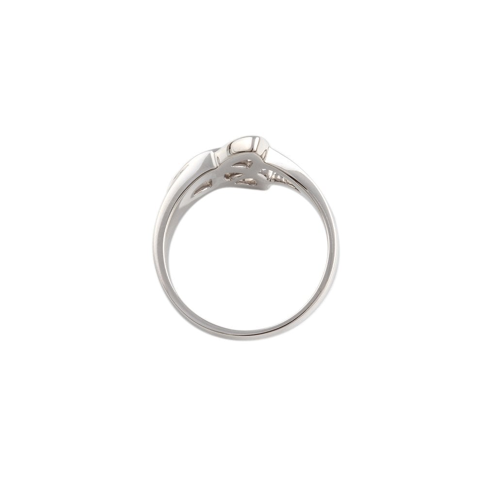 White Gold Trinity Style Knot Ring