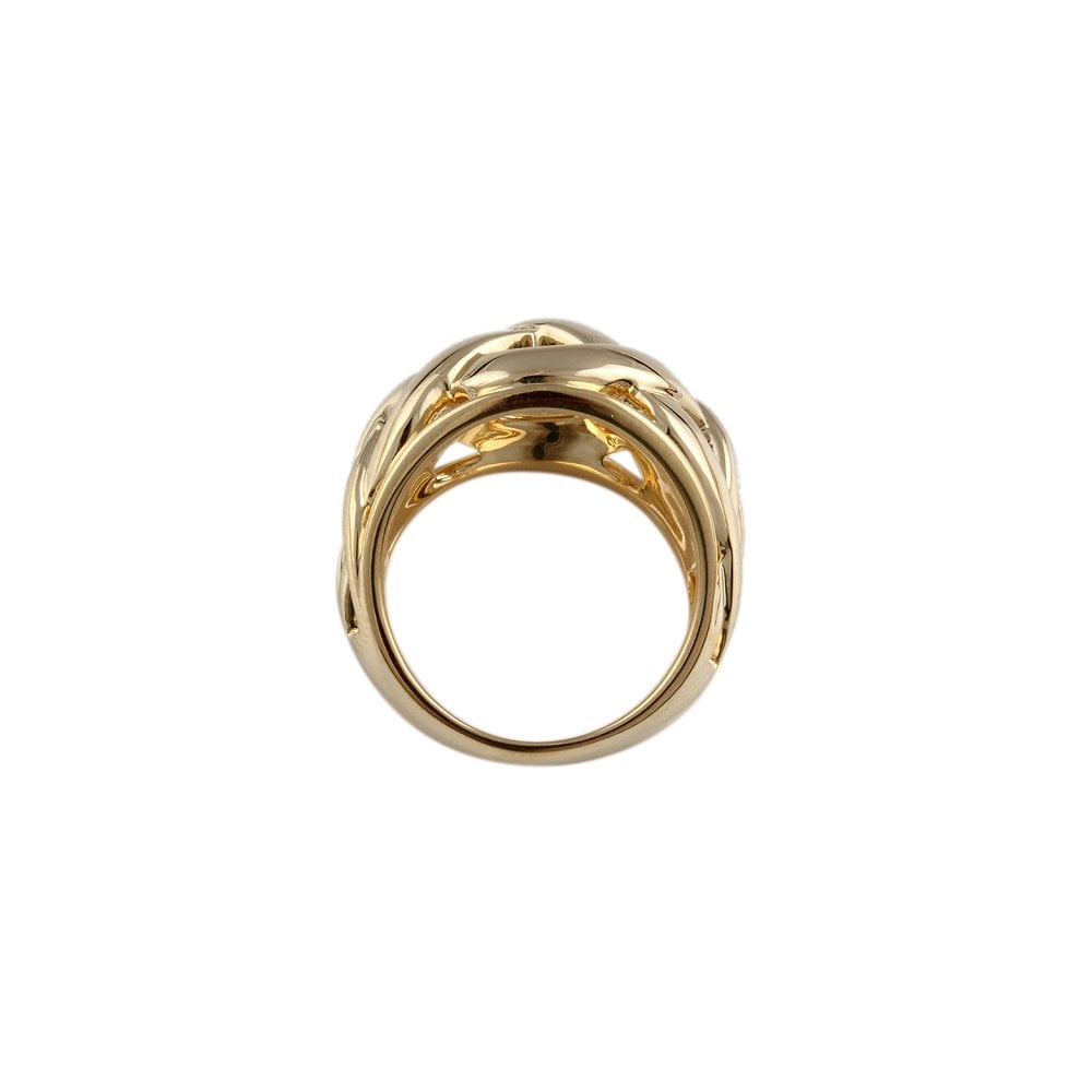 Yellow Gold Plain Infinity Dome Ring