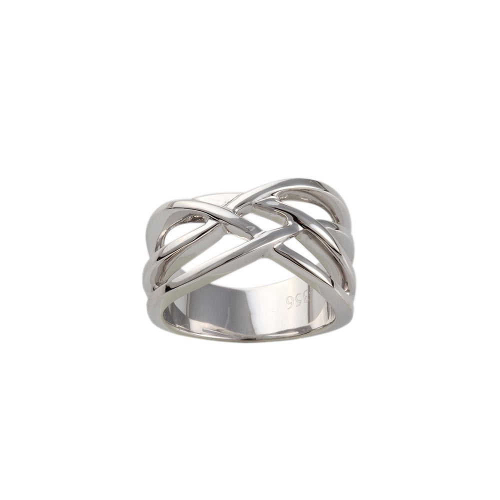 White Gold Double Crossover Ring