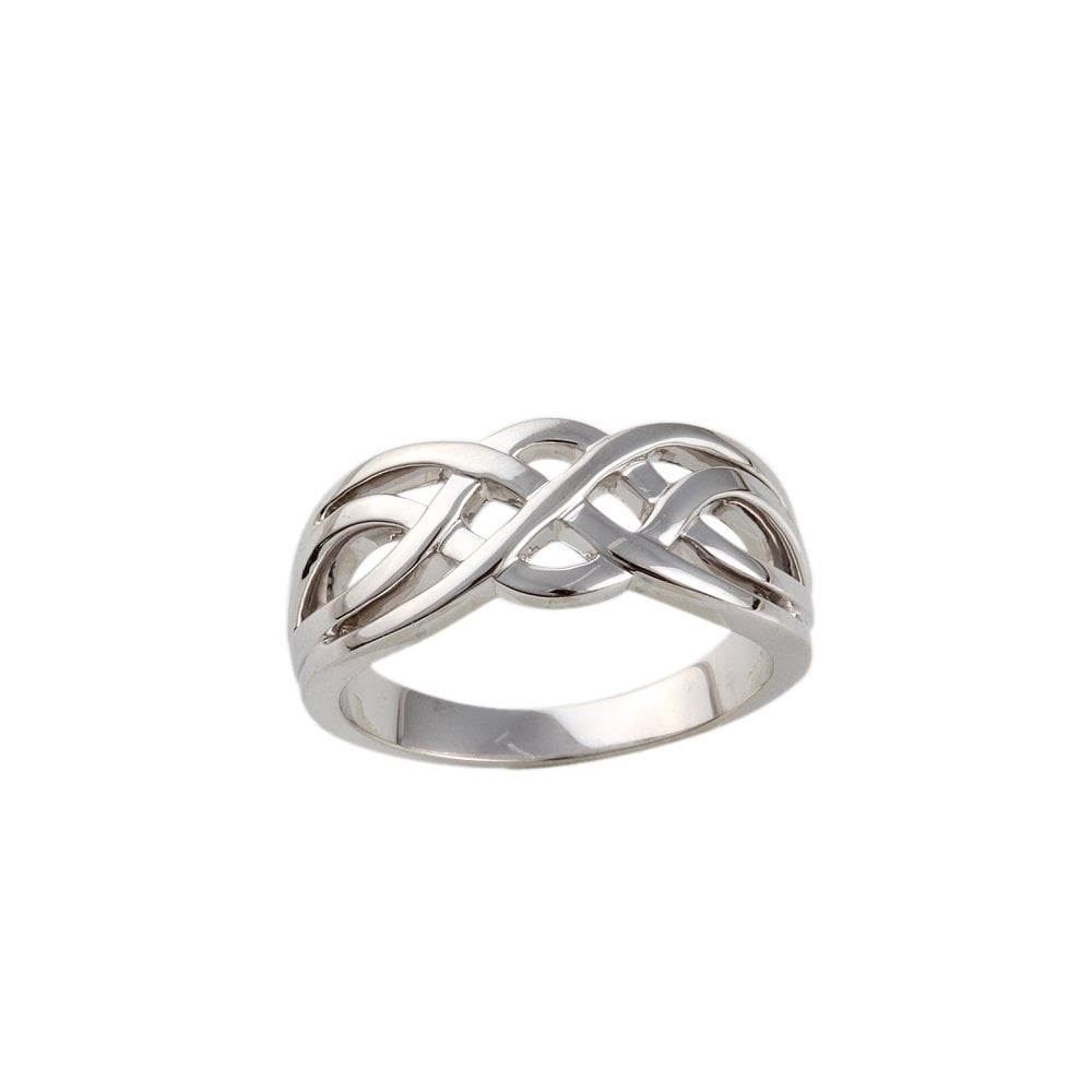 White Gold Crossover Style Infinity Ring