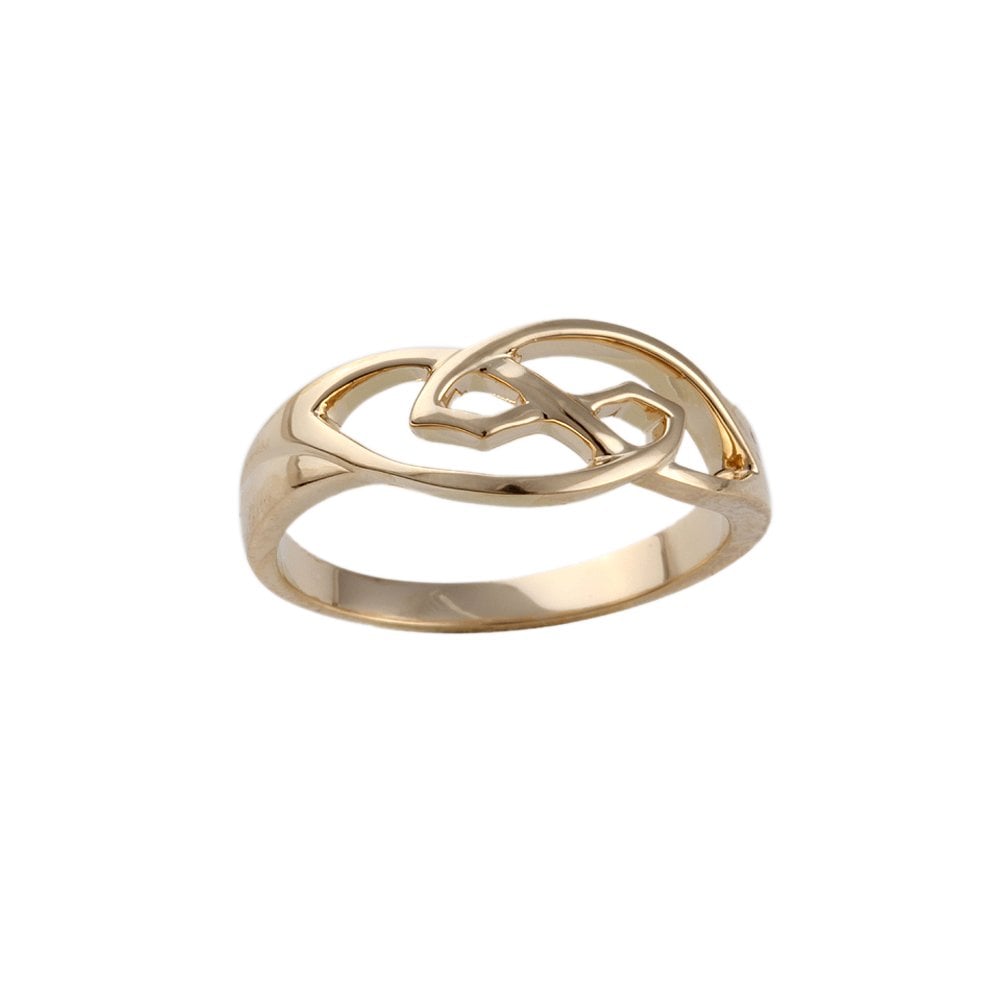 Yellow Gold Plain Open Twist Ring