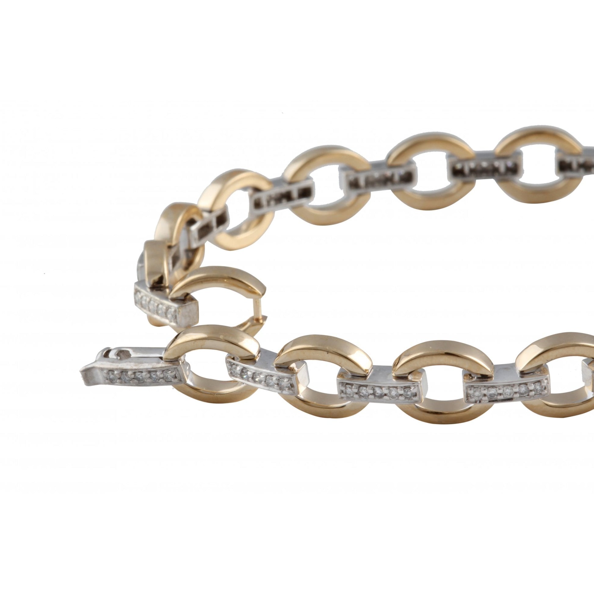 Oval Link Diamond Set Bracelet 0.60ct