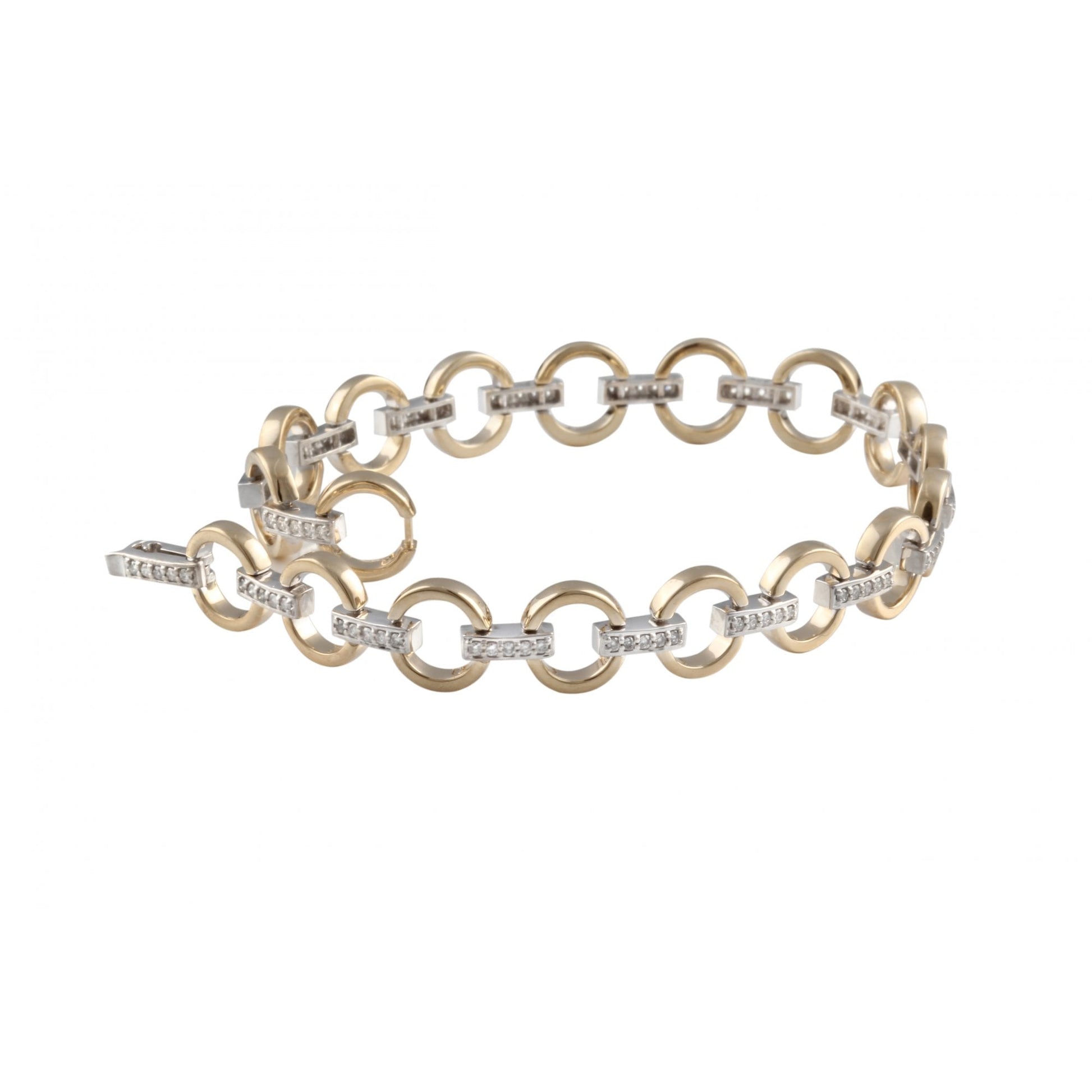 Round Link Diamond Set Bracelet 0.60ct