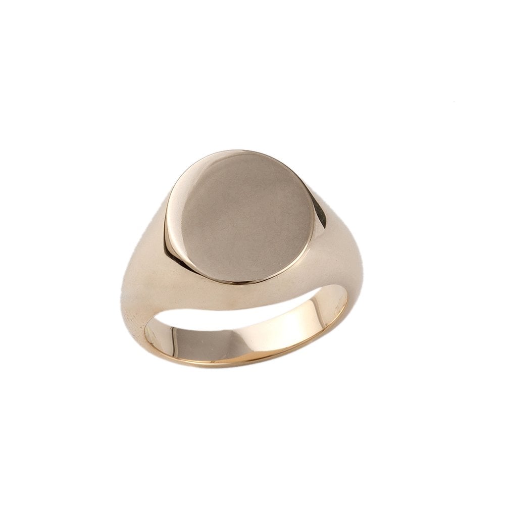 Yellow Gold Oval Head Signet Ring