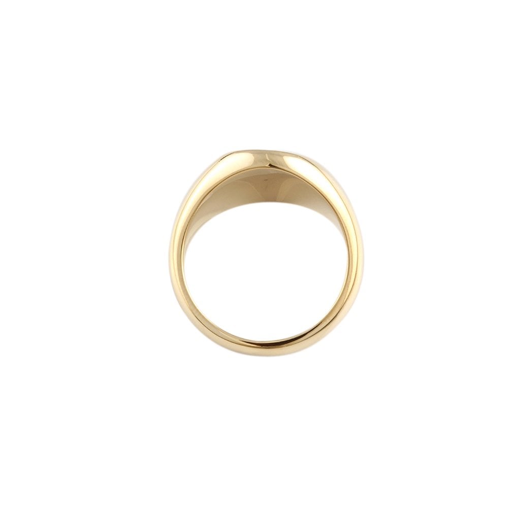 Yellow Gold Oval Head Signet Ring