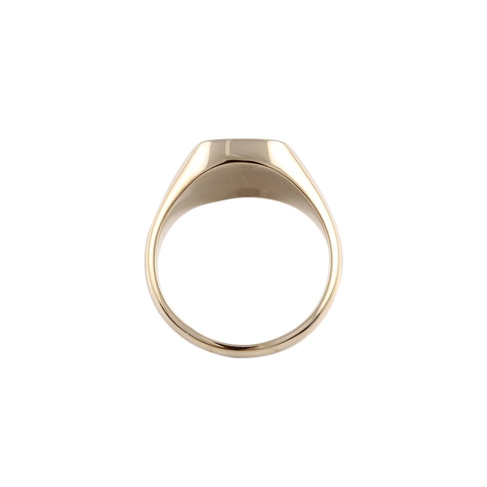 Yellow Gold Cushion Shaped Head Signet Ring