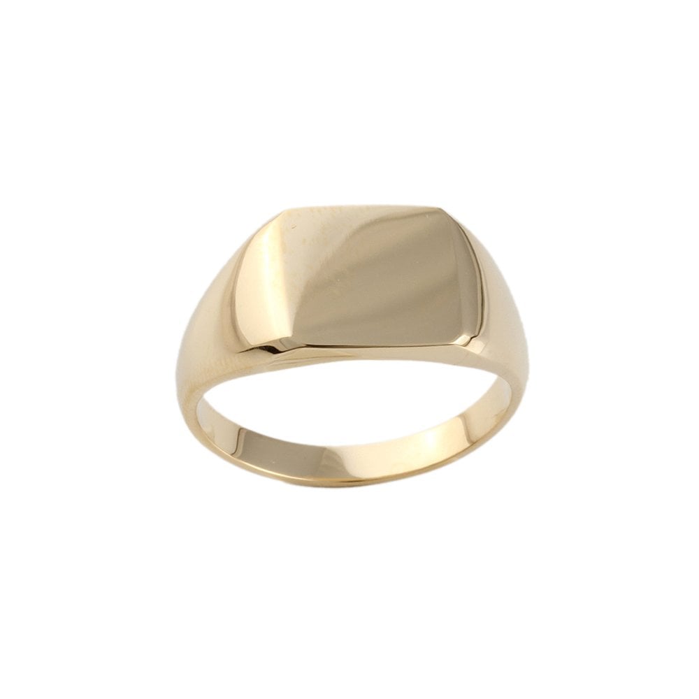 Yellow Gold Cushion Shaped Head Signet Ring