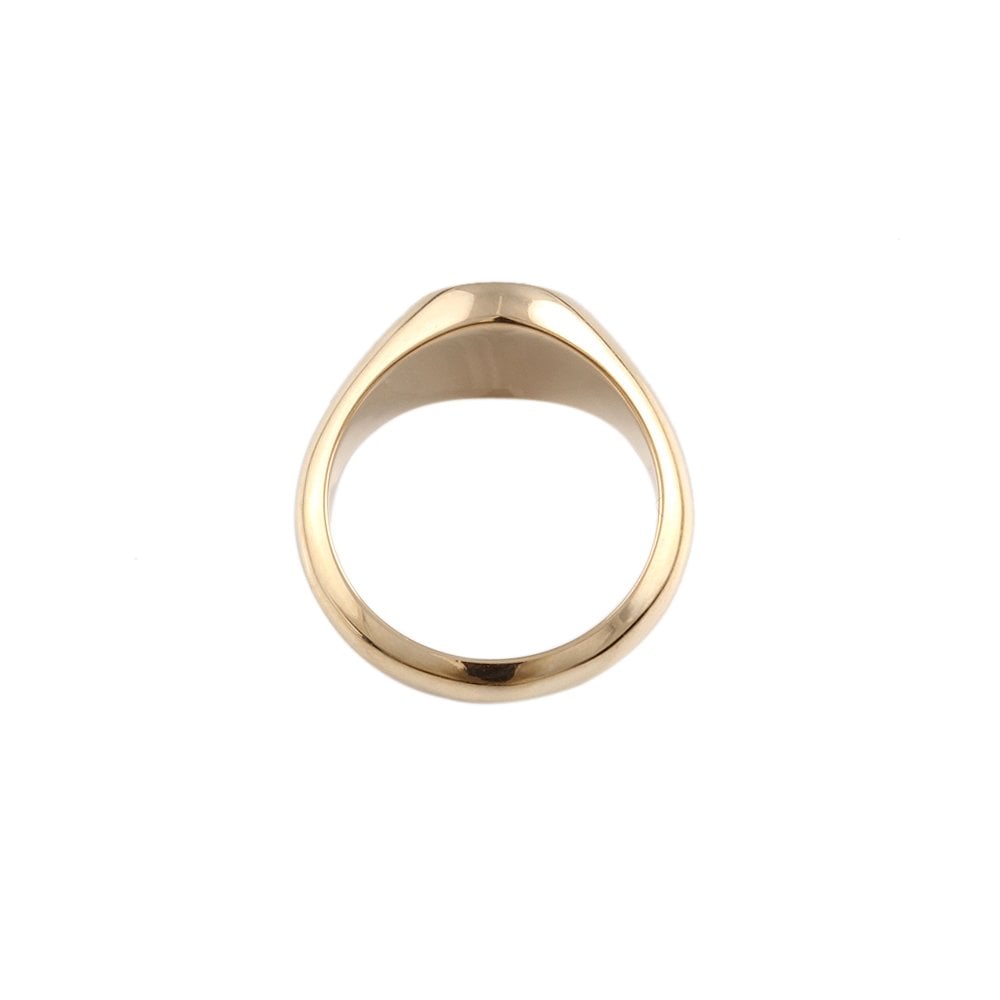 Yellow Gold Oval Head Signet Ring