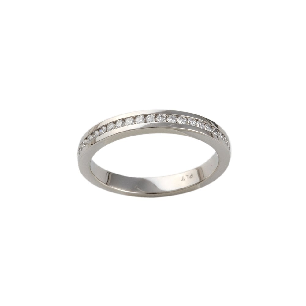 White Gold 0.20ct Round Diamond Half Eternity Ring