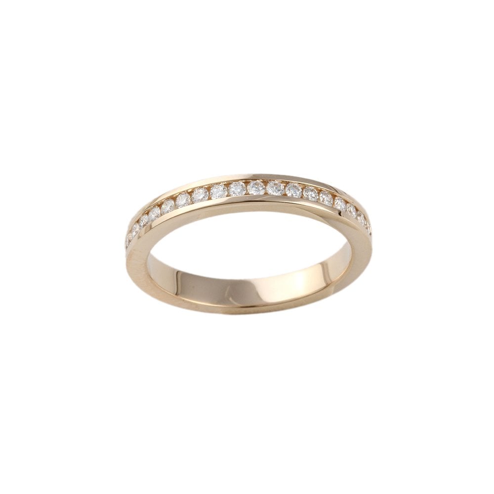 Yellow Gold 0.27ct Round Diamond Half Eternity Ring