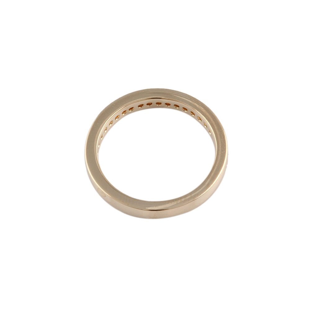 Yellow Gold 0.27ct Round Diamond Half Eternity Ring