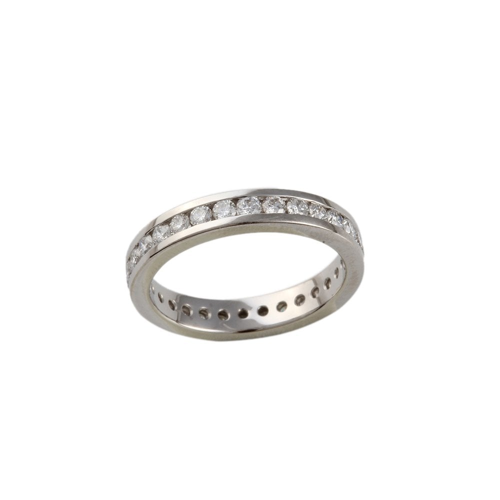 White Gold 0.70ct Round Diamond Full Eternity Ring