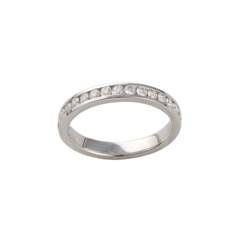 White Gold 0.35ct Round Diamond Half Eternity Ring