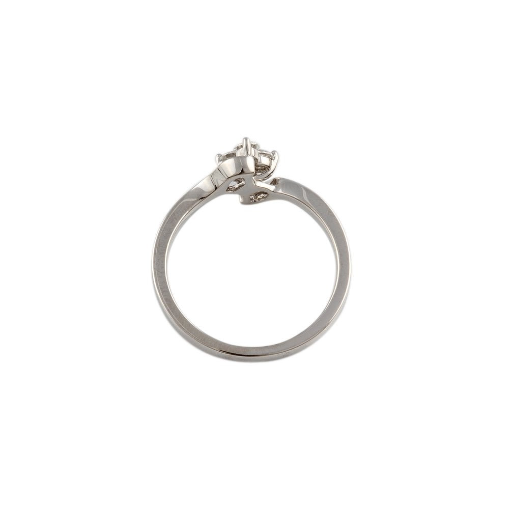 White Gold 0.38ct Round Diamond Four Stone Cluster Ring