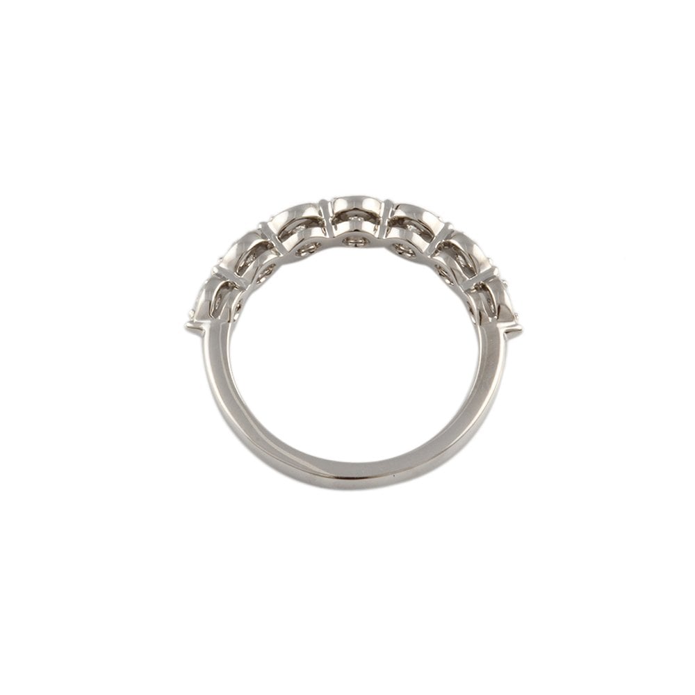 White Gold 0.30ct Round Diamond Seven Stone Half Eternity Ring