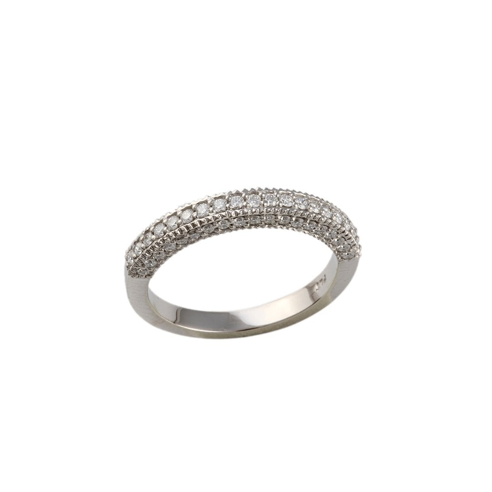 White Gold 0.45ct Round Diamond Set Half Eternity Ring