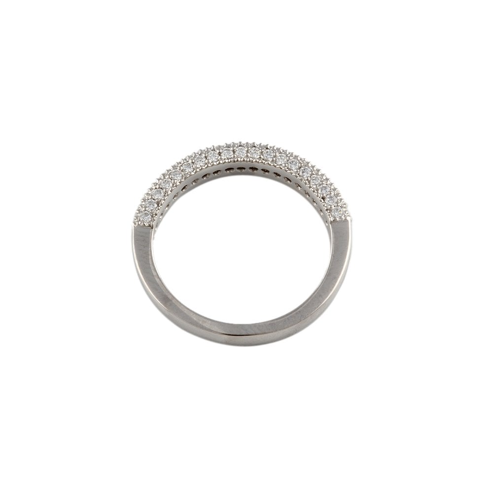 White Gold 0.45ct Round Diamond Set Half Eternity Ring