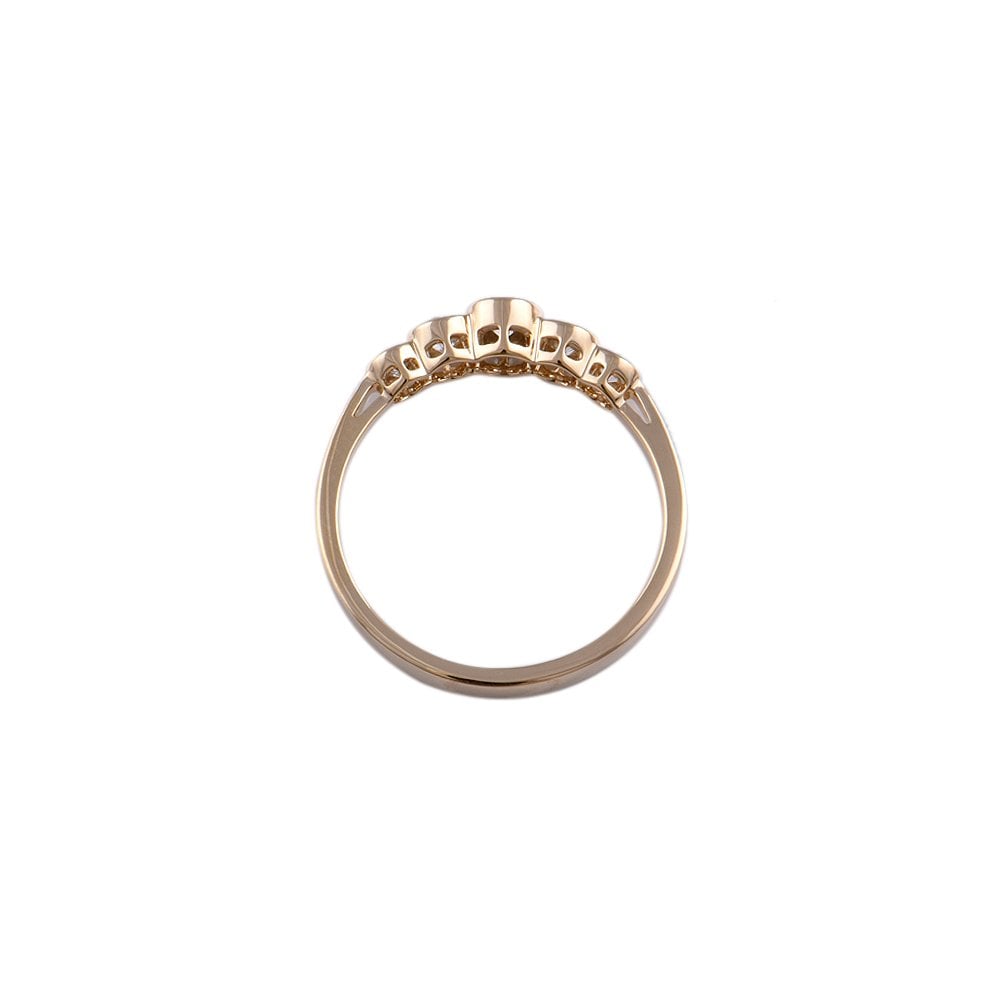 Yellow Gold 0.47ct Round Diamond Set Five stone Ring
