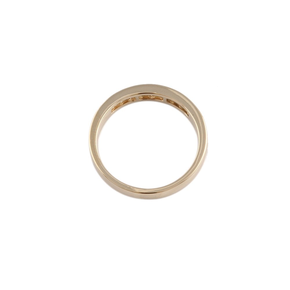 Yellow Gold 0.60ct Princess Cut Diamond Half Eternity Ring