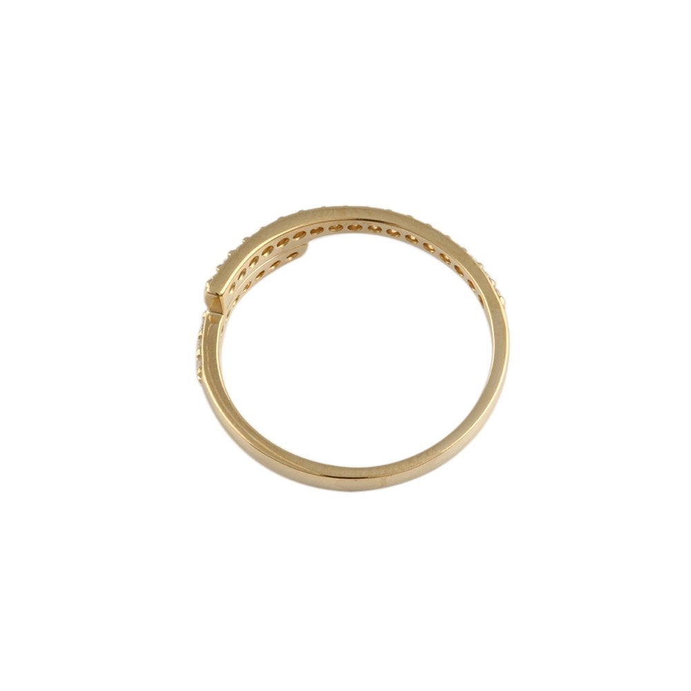 Yellow Gold 0.26ct Round Diamond Set Stacker Style Half Eternity Ring