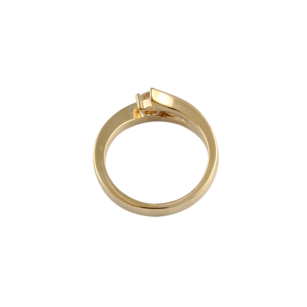 Yellow Gold 0.20ct Round Diamond Set Three Stone Ring