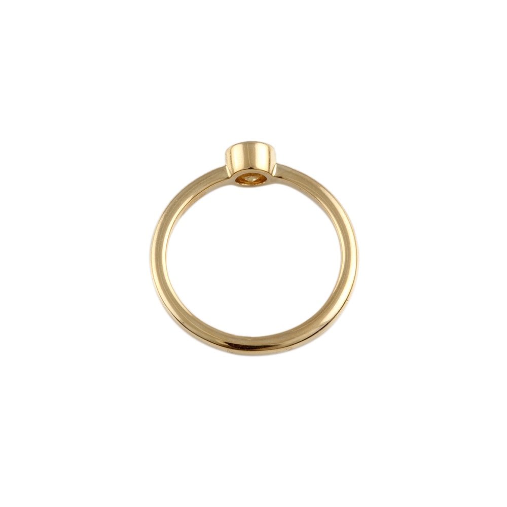 Yellow Gold 0.20ct Round Brilliant Diamond Solitaire Ring