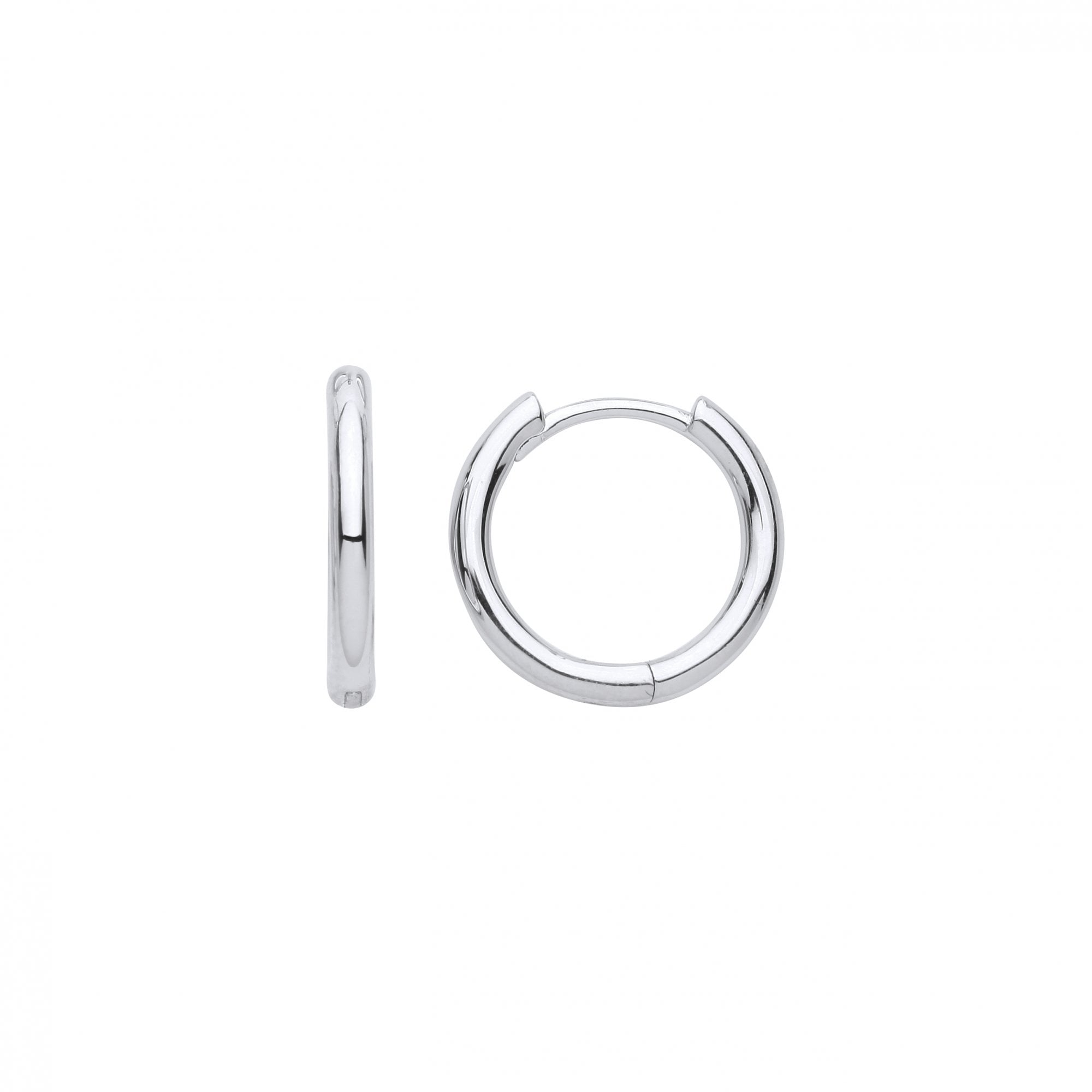 Silver Rhodium Plated Hinged Sleeper Earrings