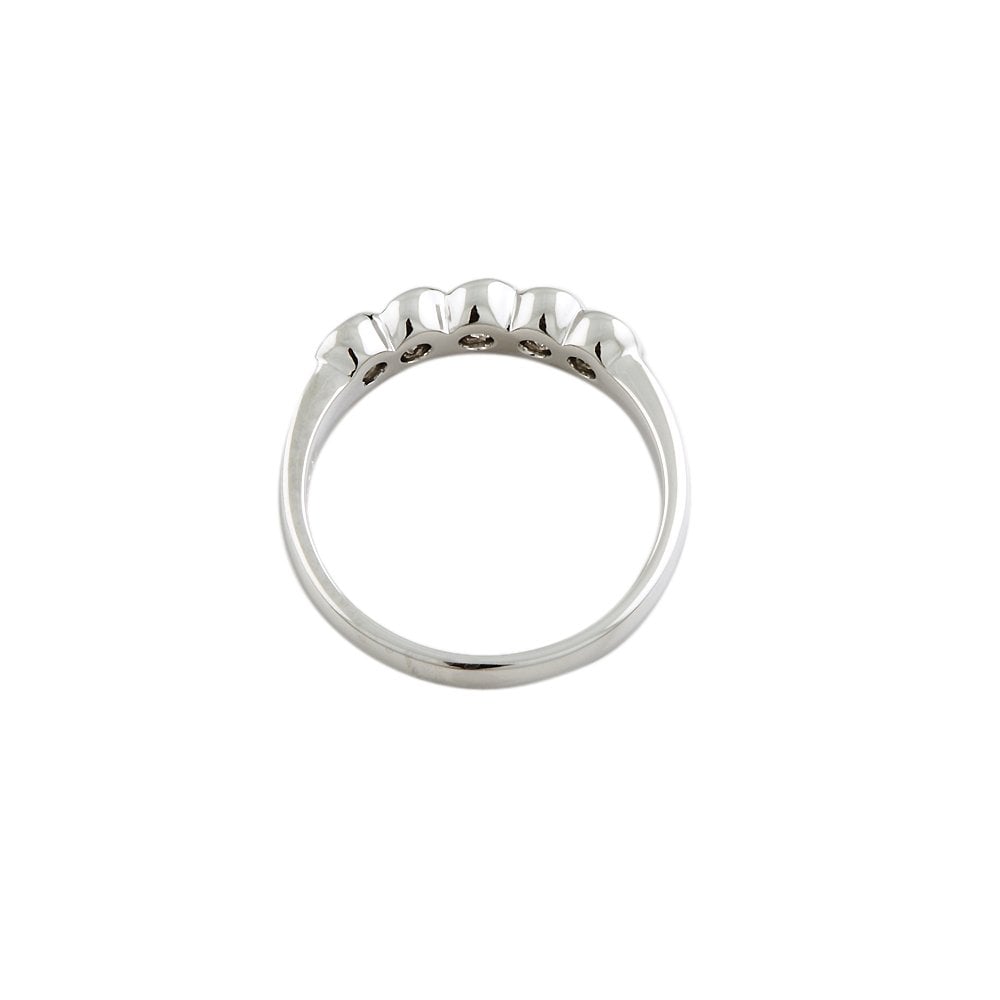White Gold 0.44ct Round Brilliant Diamond Five Stone Ring
