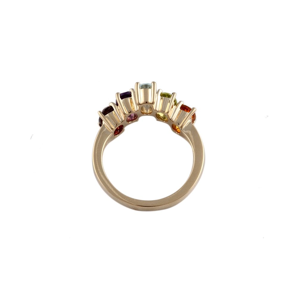 Yellow Gold Oval Cut Multi Stone Five Stone Ring 2.55ct
