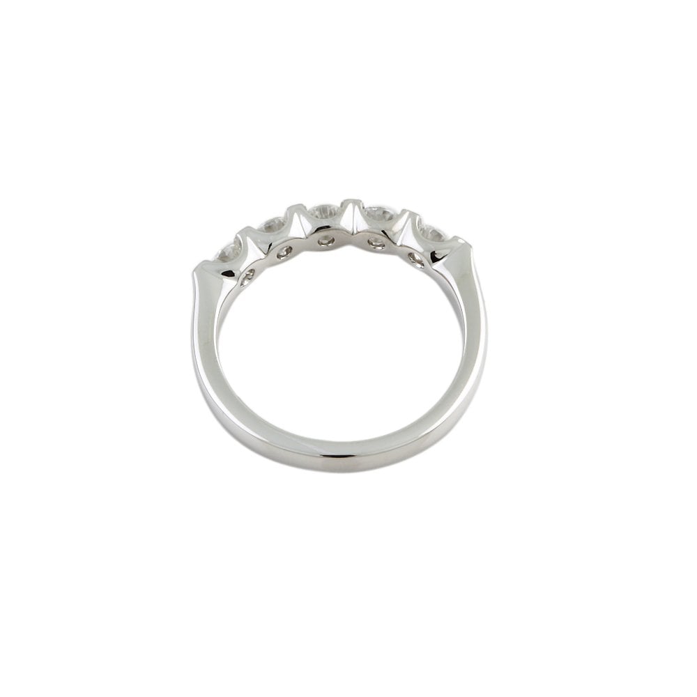 White Gold 0.50ct Round Brilliant Diamond Five Stone Ring